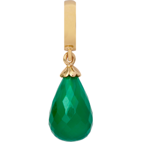 Image of Christina Collect Green Onyx Drop forgyldt charm